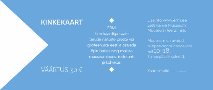 Kinkekaart 30 eurot