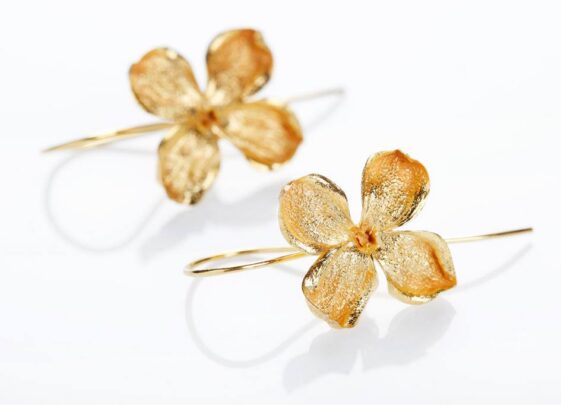 Kullatud kõrvarõngad "Sirelid"